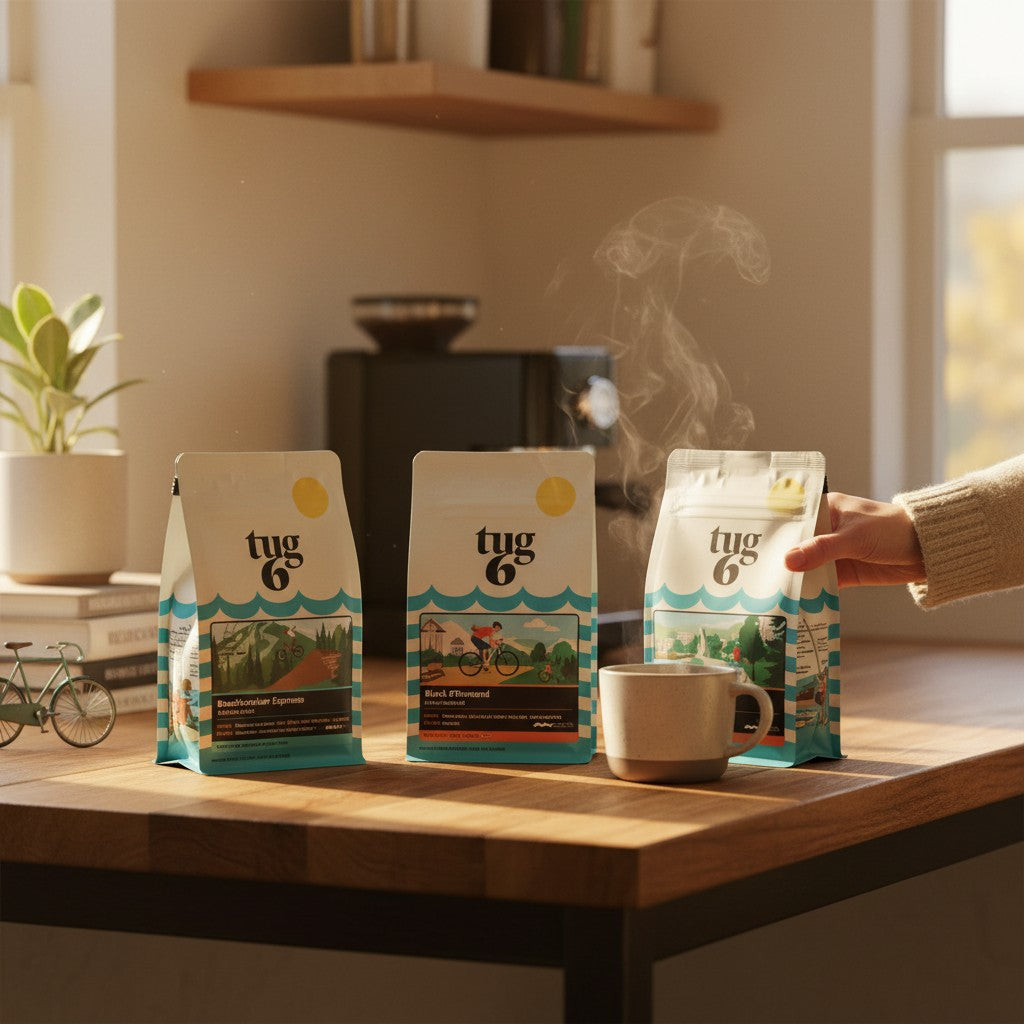 Tug 6 Espresso Sampler Pack 3 x 200 g: Beachcruiser, Black Diamond, Freestyle