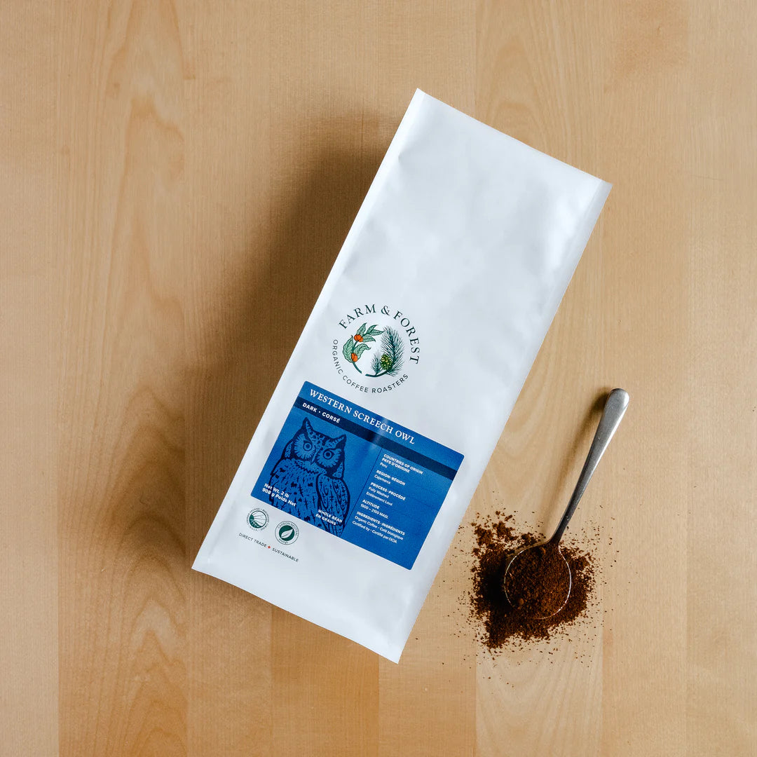 CERTIFIED ORGANIC (OCIA) "WESTERN SCREECH OWL" DARK ROAST