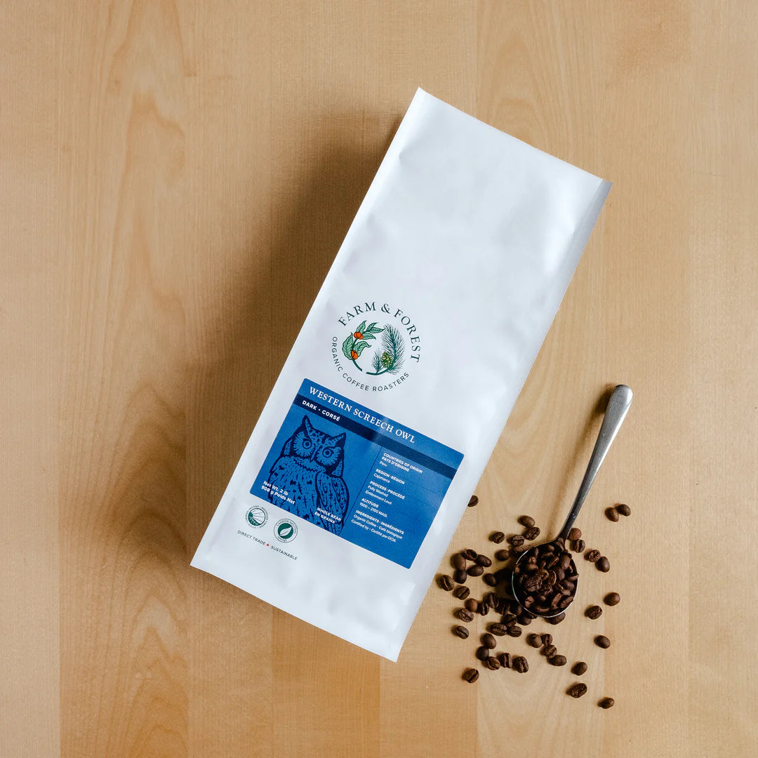 CERTIFIED ORGANIC (OCIA) "WESTERN SCREECH OWL" DARK ROAST