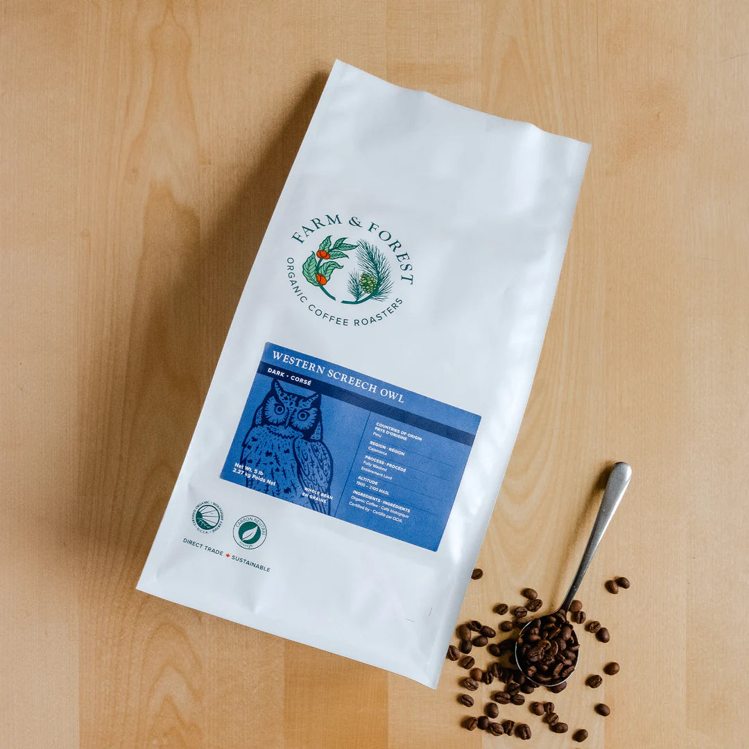 CERTIFIED ORGANIC (OCIA) "WESTERN SCREECH OWL" DARK ROAST