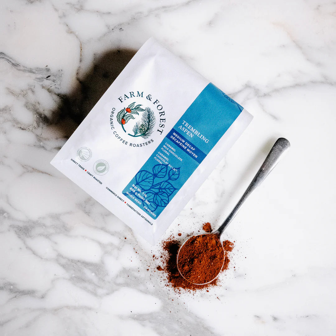 CERTIFIED ORGANIC (OCIA) "TREMBLING ASPENS" SWP DECAF MEDIUM ROAST
