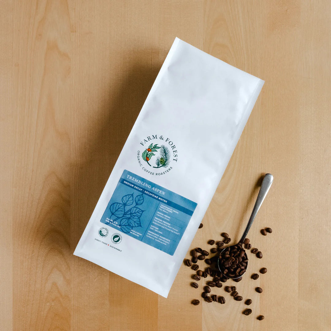 CERTIFIED ORGANIC (OCIA) "TREMBLING ASPENS" SWP DECAF MEDIUM ROAST
