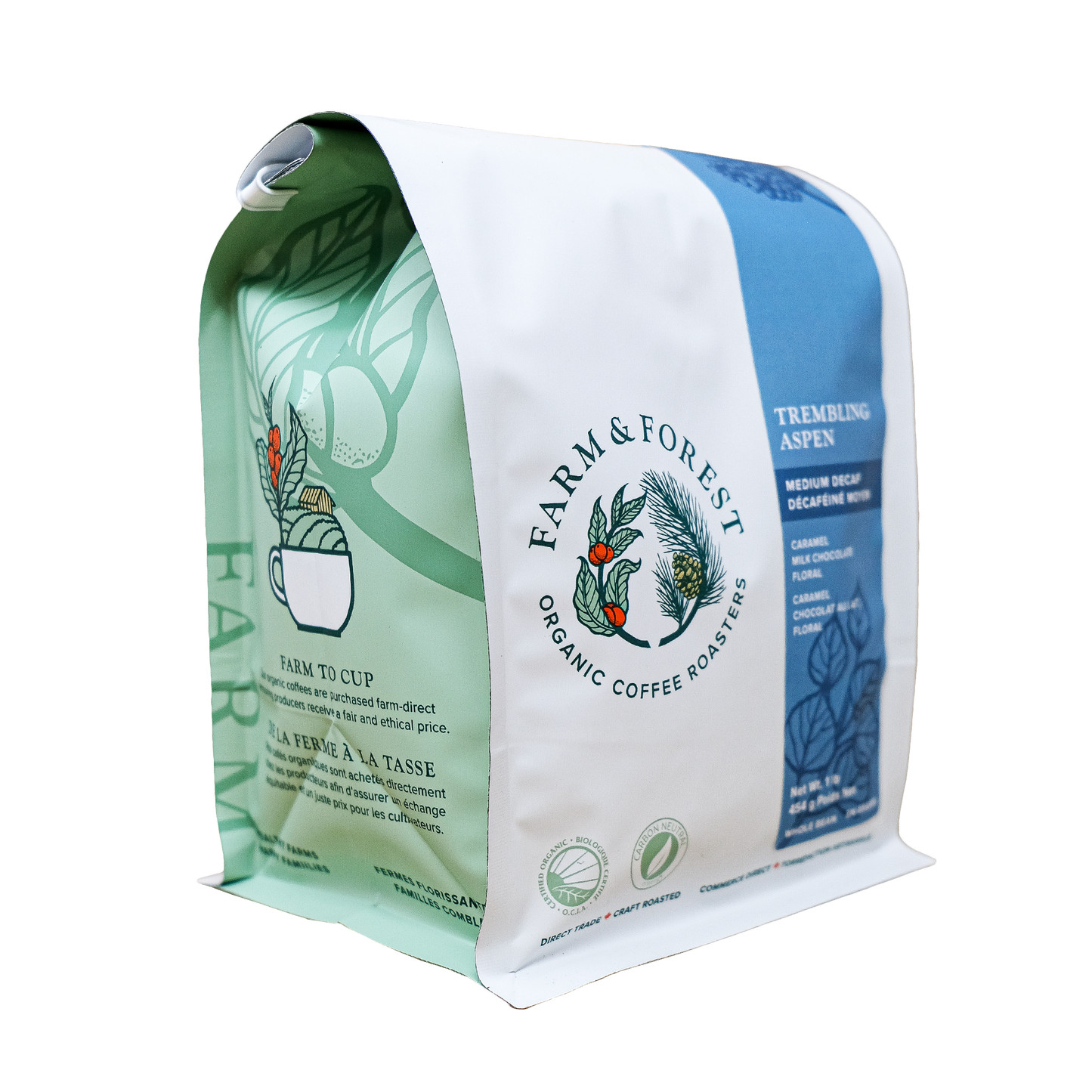 CERTIFIED ORGANIC (OCIA) "TREMBLING ASPENS" SWP DECAF MEDIUM ROAST