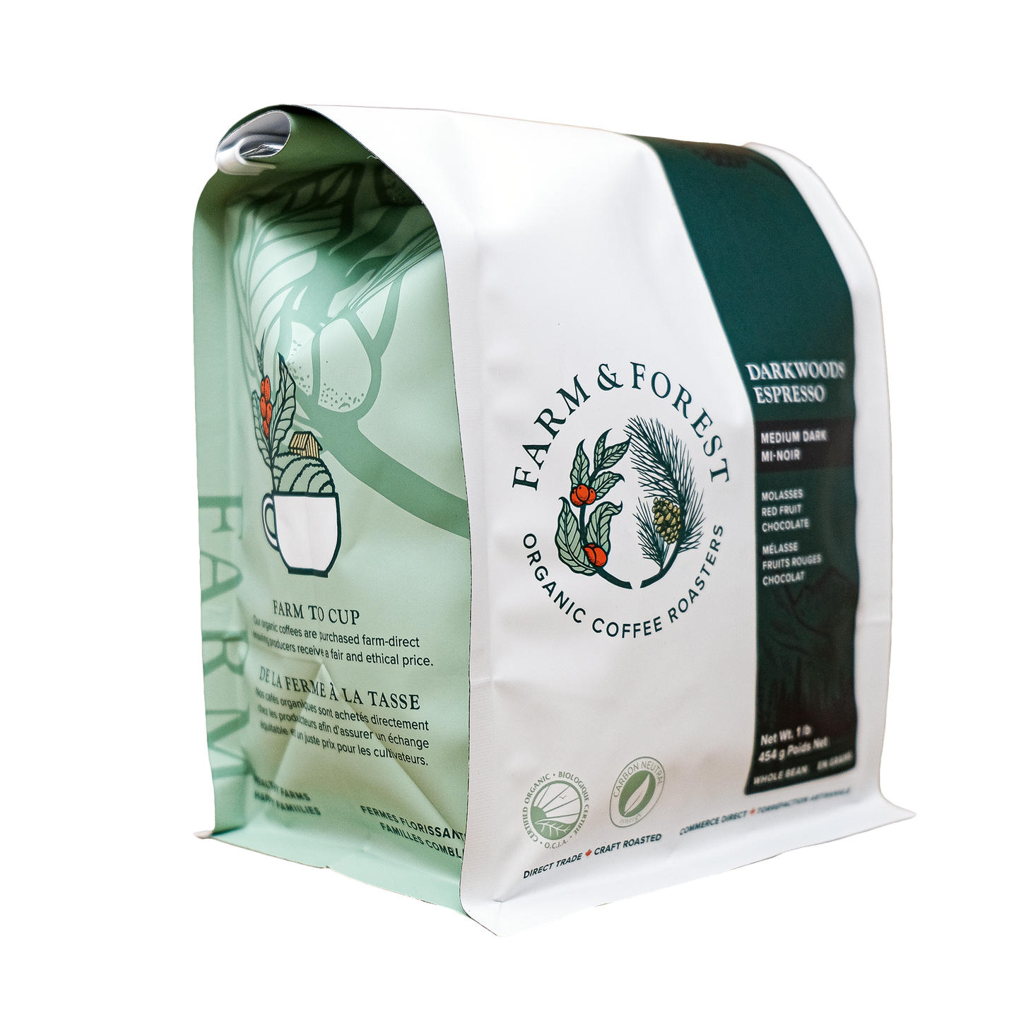 CERTIFIED ORGANIC (OCIA) DARKWOODS ESPRESSO MEDIUM DARK ROAST