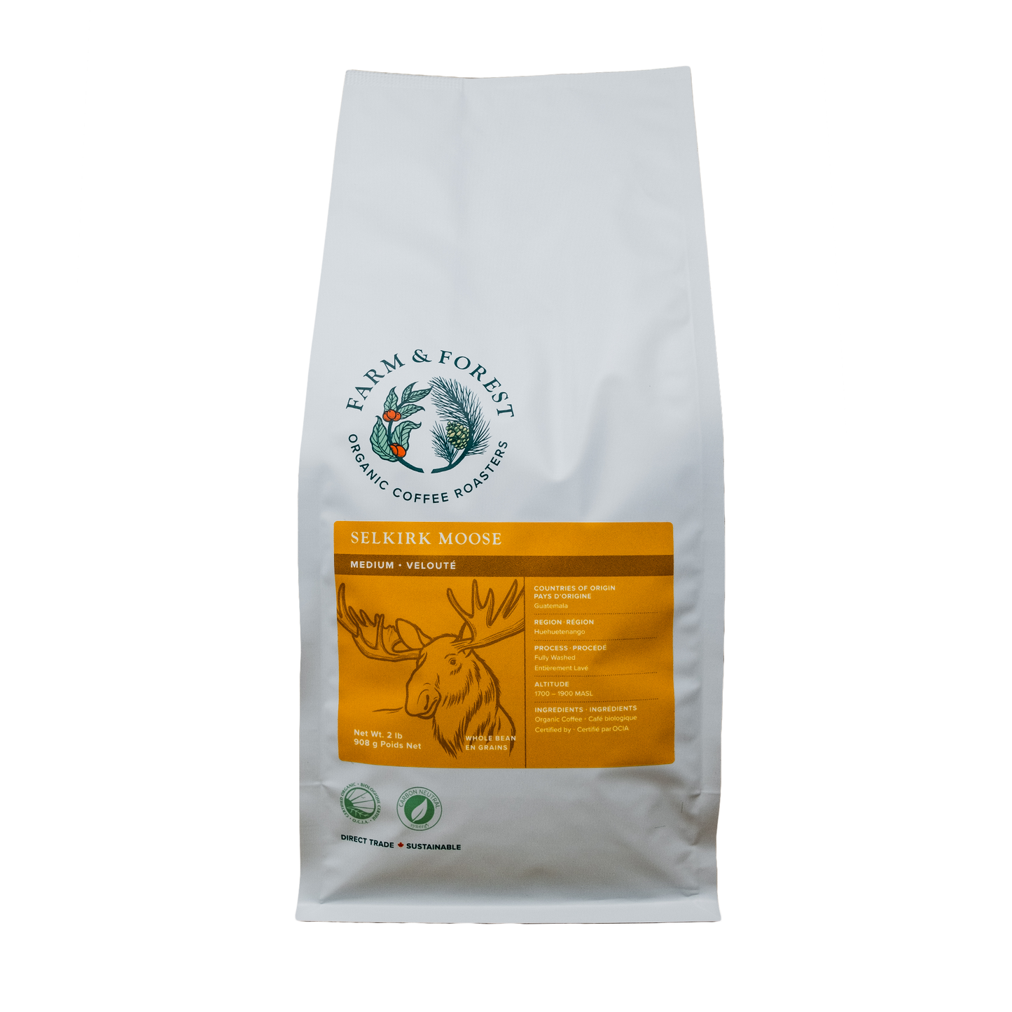 CERTIFIED ORGANIC (OCIA) "SELKIRK MOOSE" MEDIUM ROAST