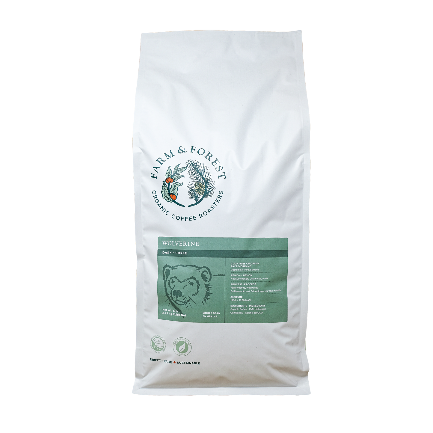CERTIFIED ORGANIC (OCIA) "WOLVERINE" DARK ROAST