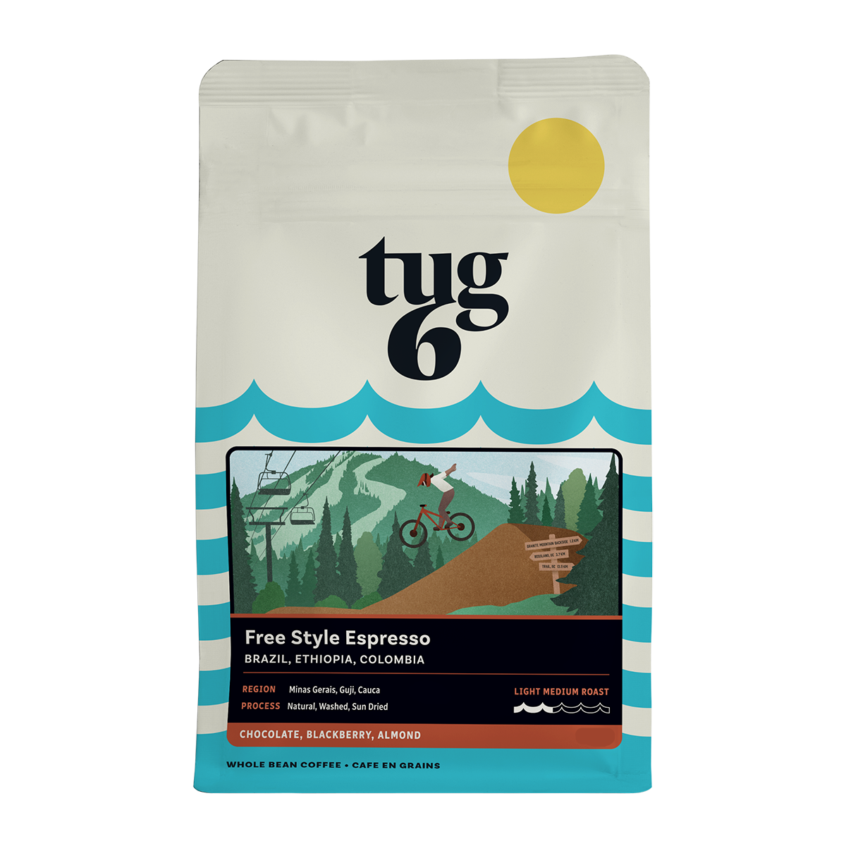 Tug 6 Adventurous Sampler Pack 3 x 200 g: Ethiopia Washed, Seasonal, Freestyle