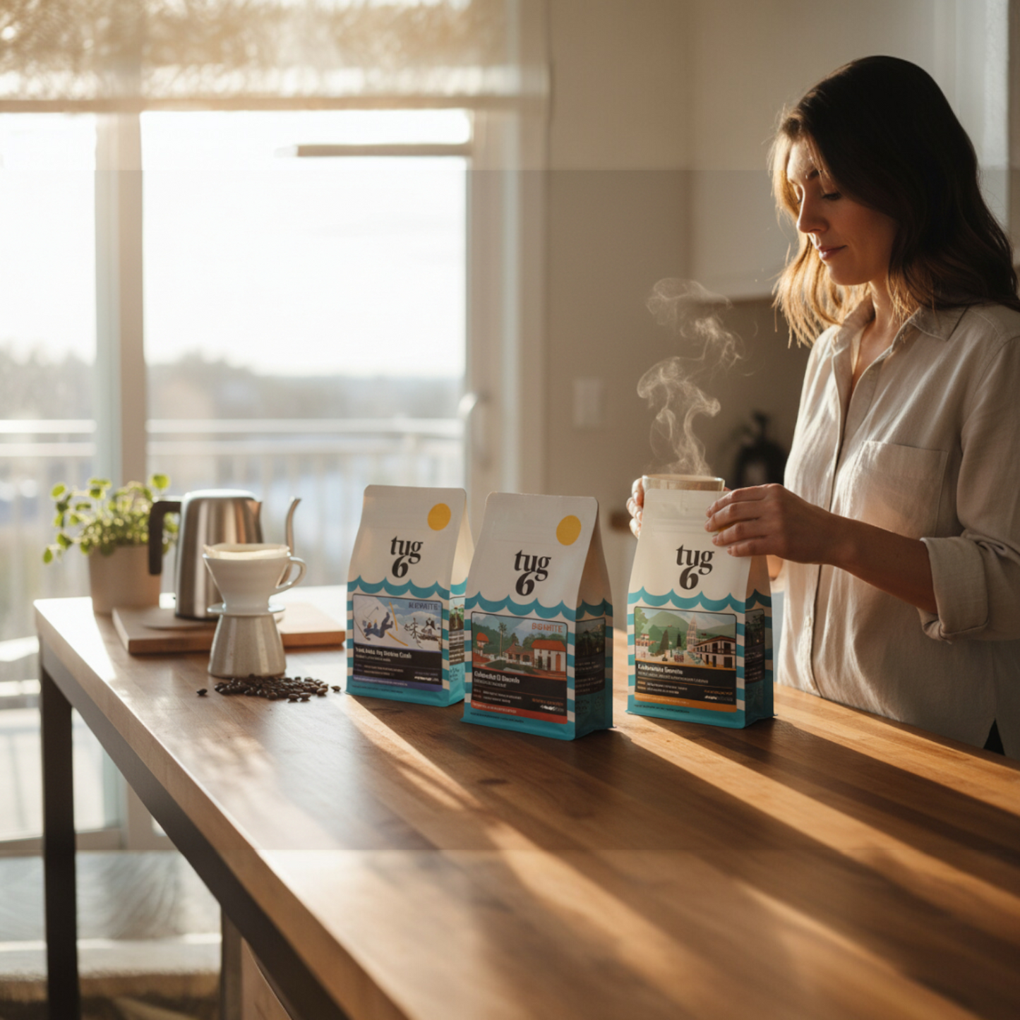 Tug 6 Roasters Choice Sampler Pack 3 x 200 g: Yard Sale, Colombia, Free Style