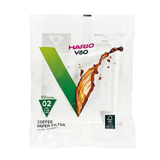 Hario V60-02 Filters | White (100 pcs)