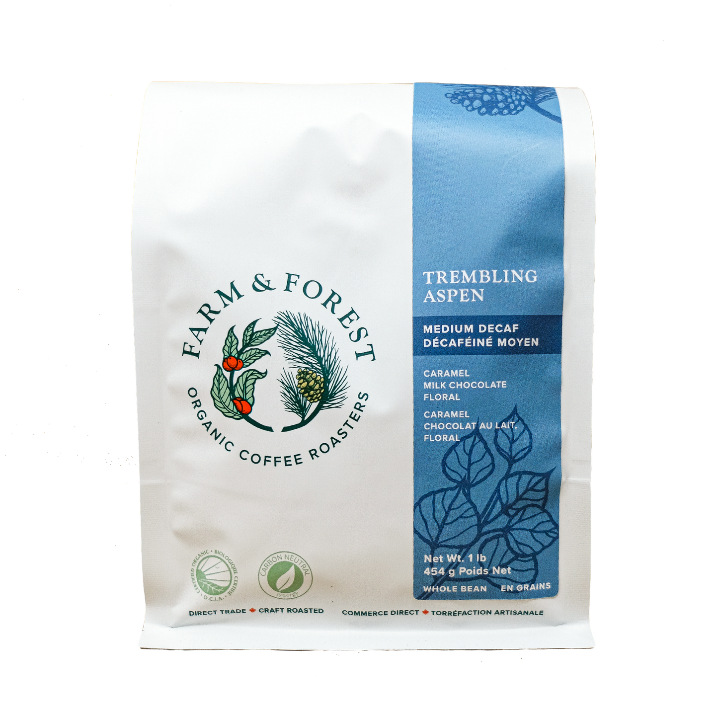 CERTIFIED ORGANIC (OCIA) "TREMBLING ASPENS" SWP DECAF MEDIUM ROAST