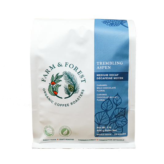 CERTIFIED ORGANIC (OCIA) "TREMBLING ASPENS" SWP DECAF MEDIUM ROAST