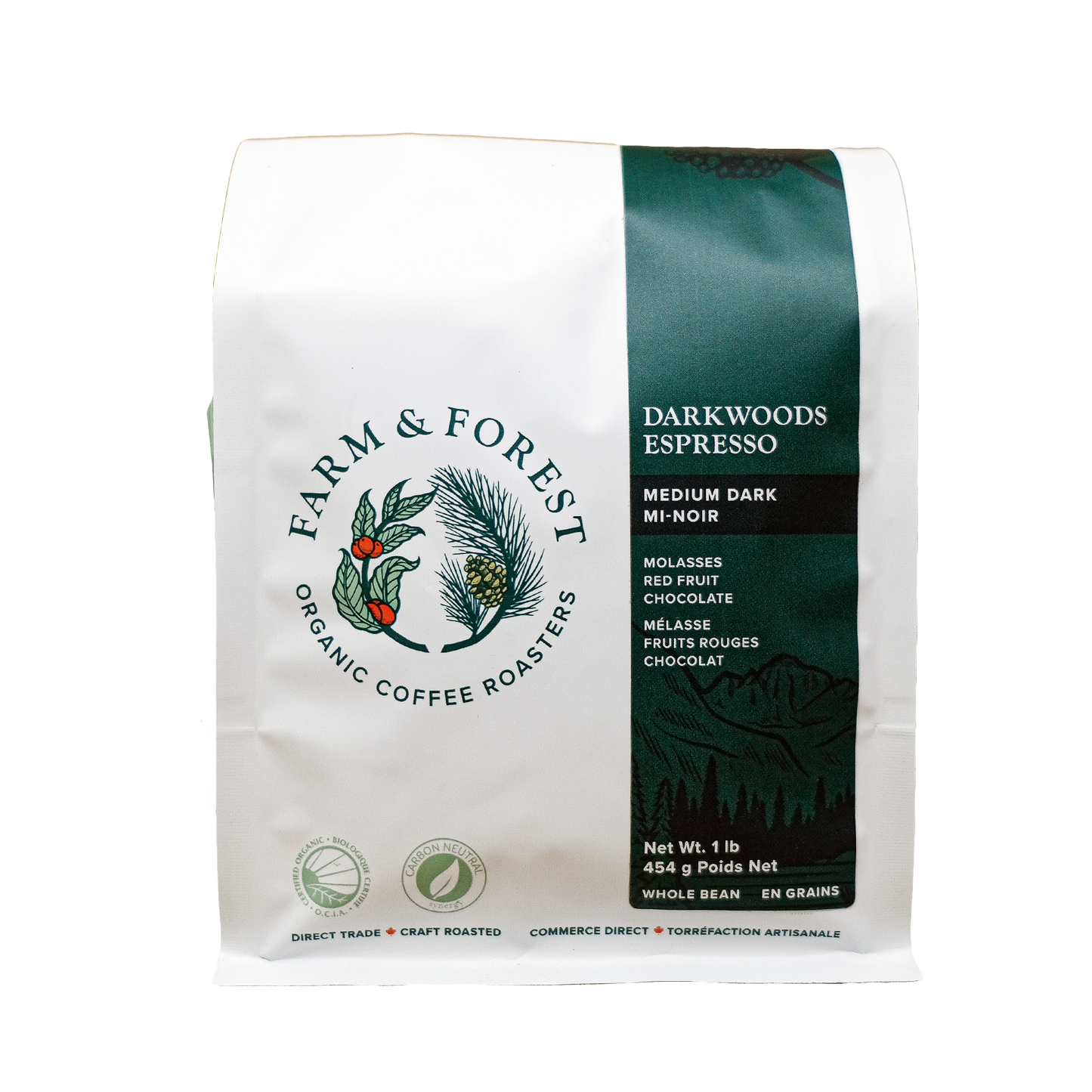 CERTIFIED ORGANIC (OCIA) DARKWOODS ESPRESSO MEDIUM DARK ROAST